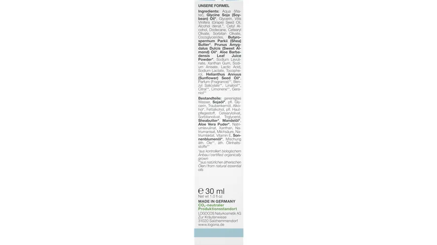 LOGONA CLASSIC Pflegende Nachtcreme Bio-Aloe Vera 30 ml