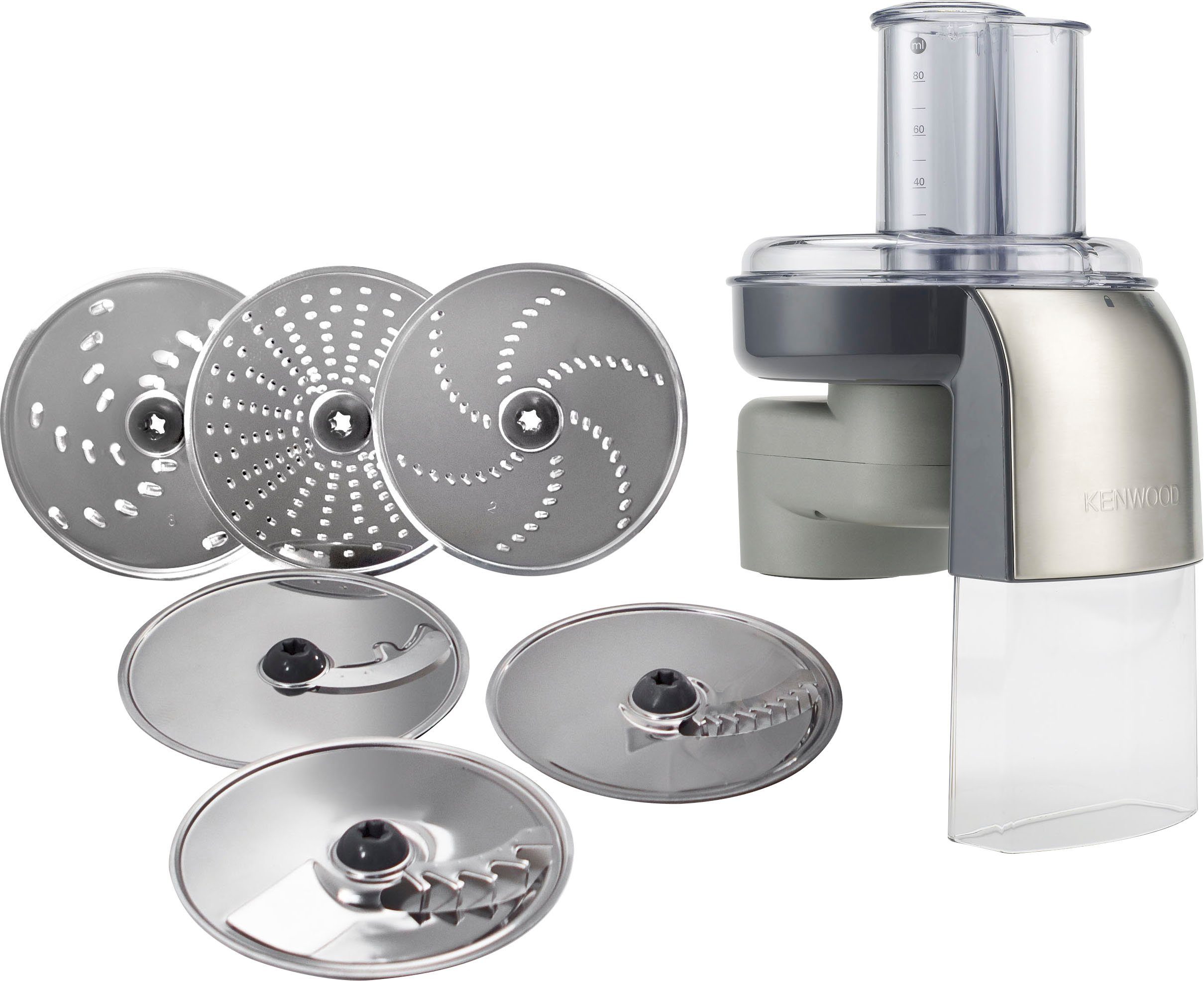 KENWOOD Küchenmaschine Titanium Chef Baker KVC85.004BK, 1200 W, 5 l Schüssel, Zubehör, Gratis Wert: UVP 319,- Gratis Mixaufsatz + Schnitzelwerk