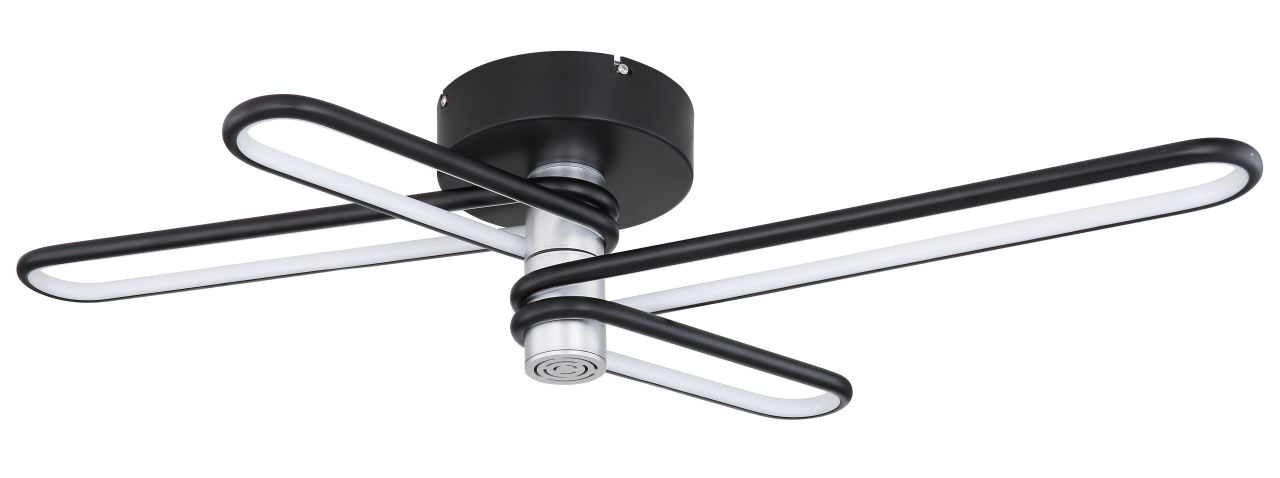 Globo Lighting - TOPPOLE - Deckenleuchte Aluminium schwarz matt, LED