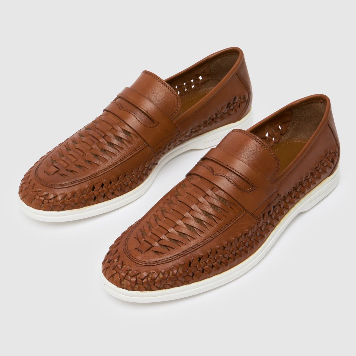 Schuh Rees szőtt mokaszincipő barna színben