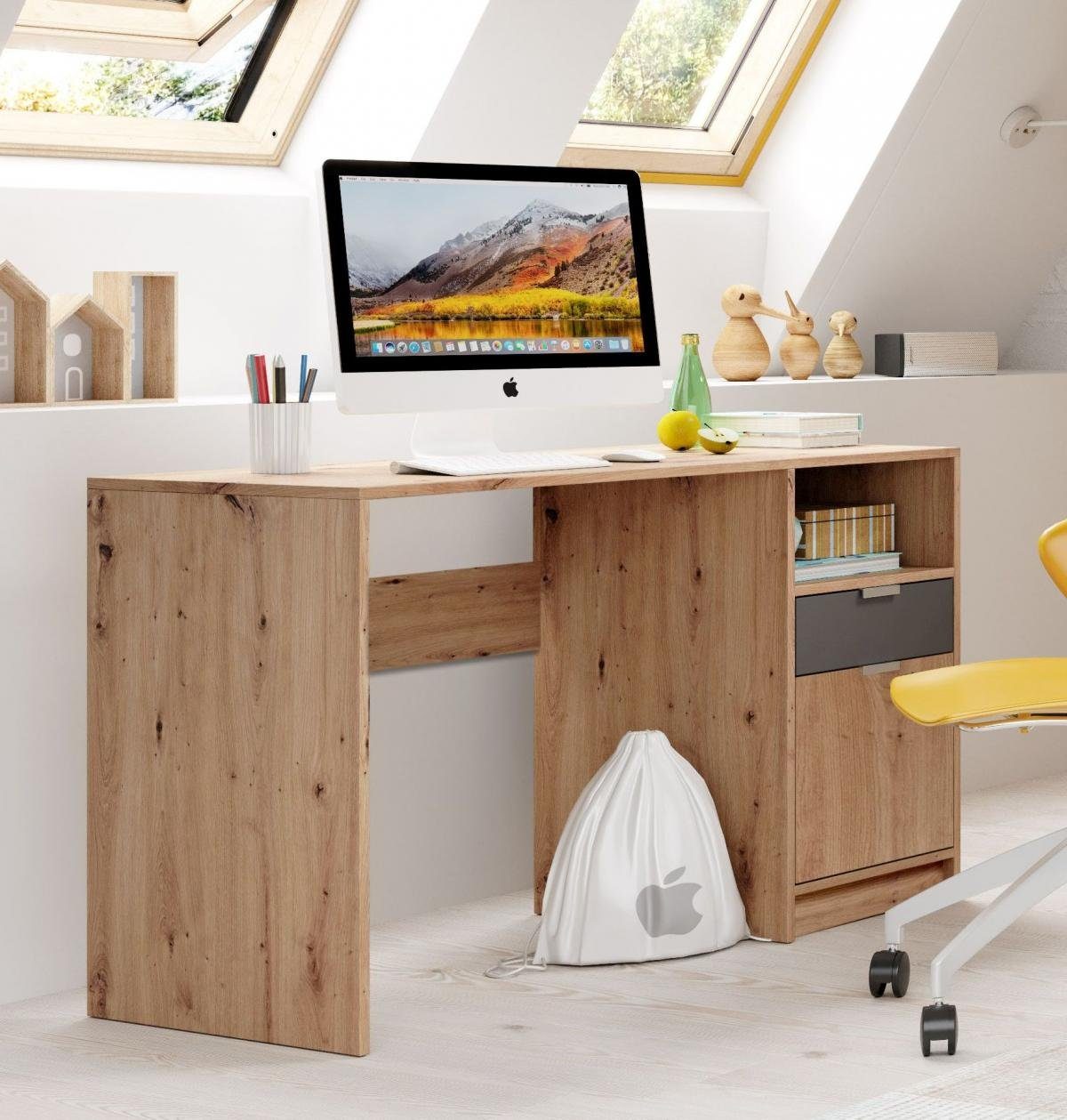 Storado Jugendzimmer-Set Jugendzimmer Set Karla artisan eiche graphit 5-tlg