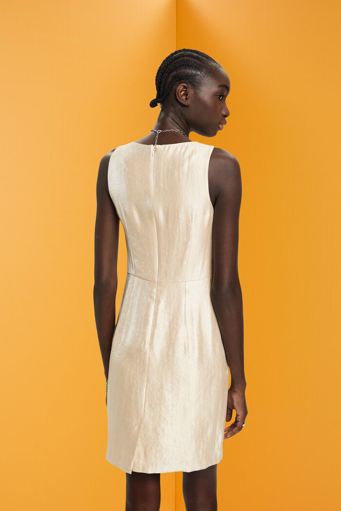 Minikleid aus Twill mit Metallic-Finish