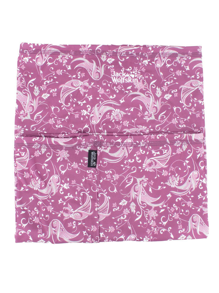 Jack Wolfskin Accessoires Real Stuff Print Loop Tube Neck Warmer in Pink günstig kaufen onesize