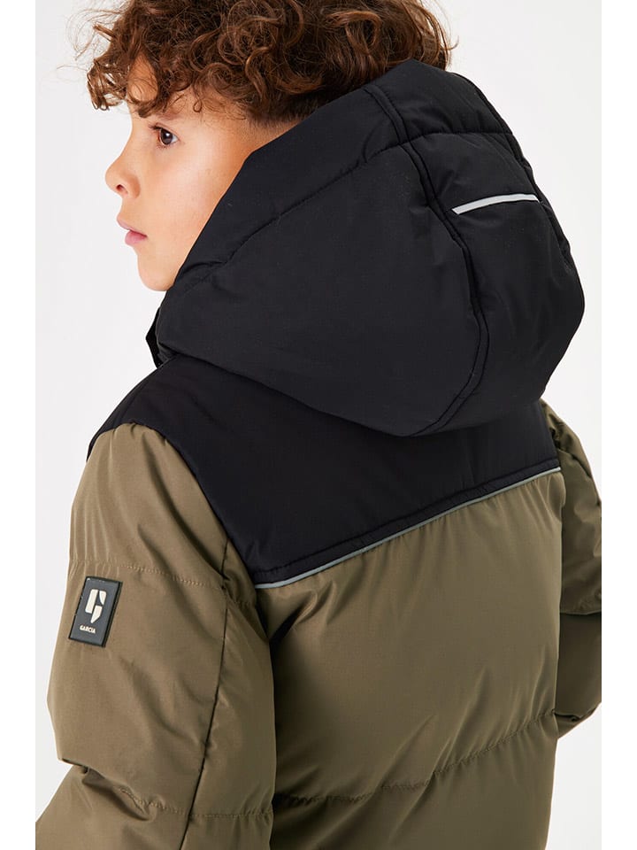 Garcia Steppjacke in Khaki/ Schwarz günstig kaufen