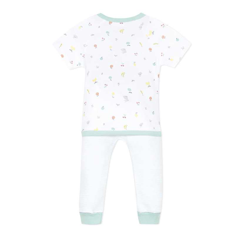 Ensemble vert rayé en éponge naissance Absorba