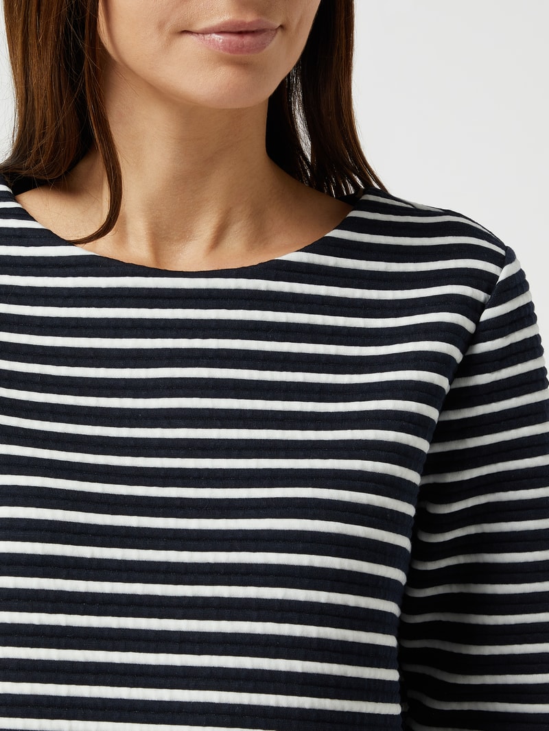 Sweatshirt mit Streifenmuster in hellblau