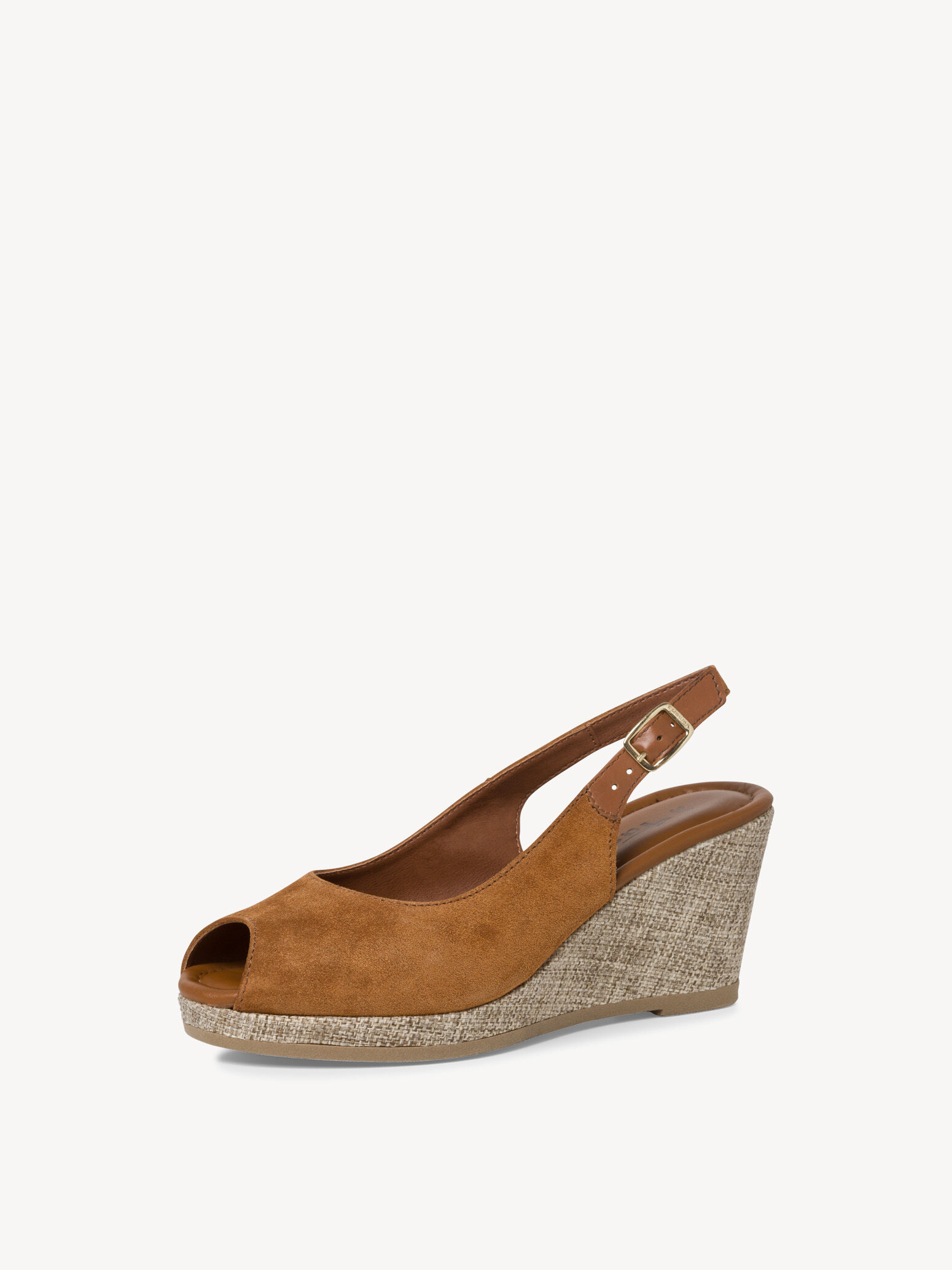 Sandale à talon en cuir - marron