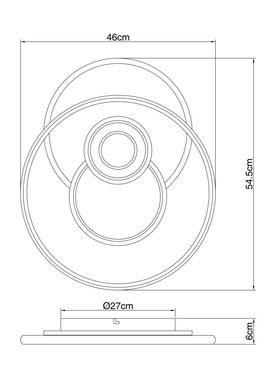 Globo Lighting - RODERICK - Deckenleuchte Metall weiß, LED