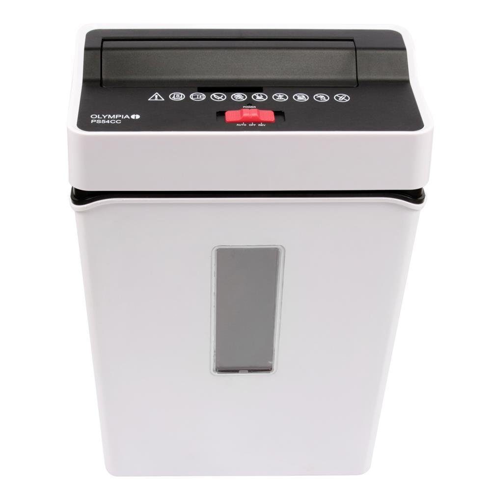 OLYMPIA OFFICE Aktenvernichter Aktenvernichter PS 54 CC, Partikellschnitt, Sicherheitsstufe P4, 13l, 8 Blatt, eine Kreditkarte