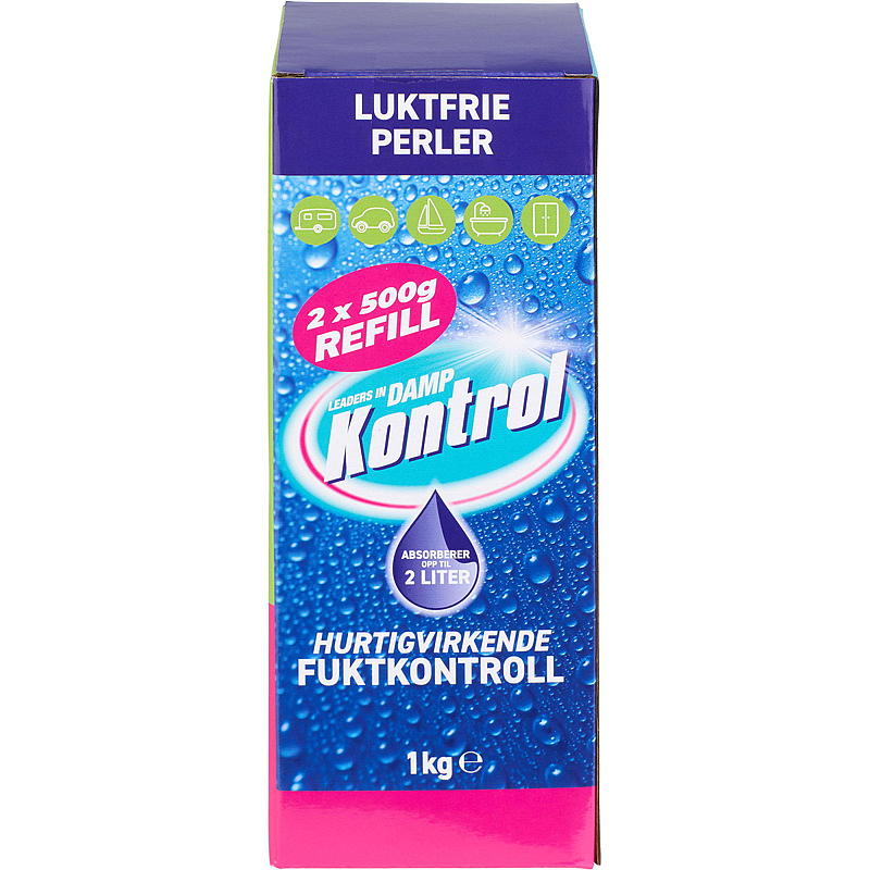 Kontrol Fuktsluker Refill, 2x500 g, Kontrol