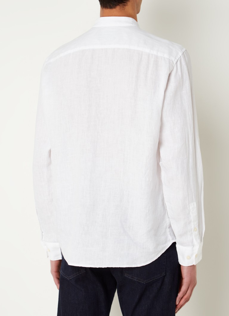 Camisa de linho Marc O'Polo de corte regular com bolso no peito.