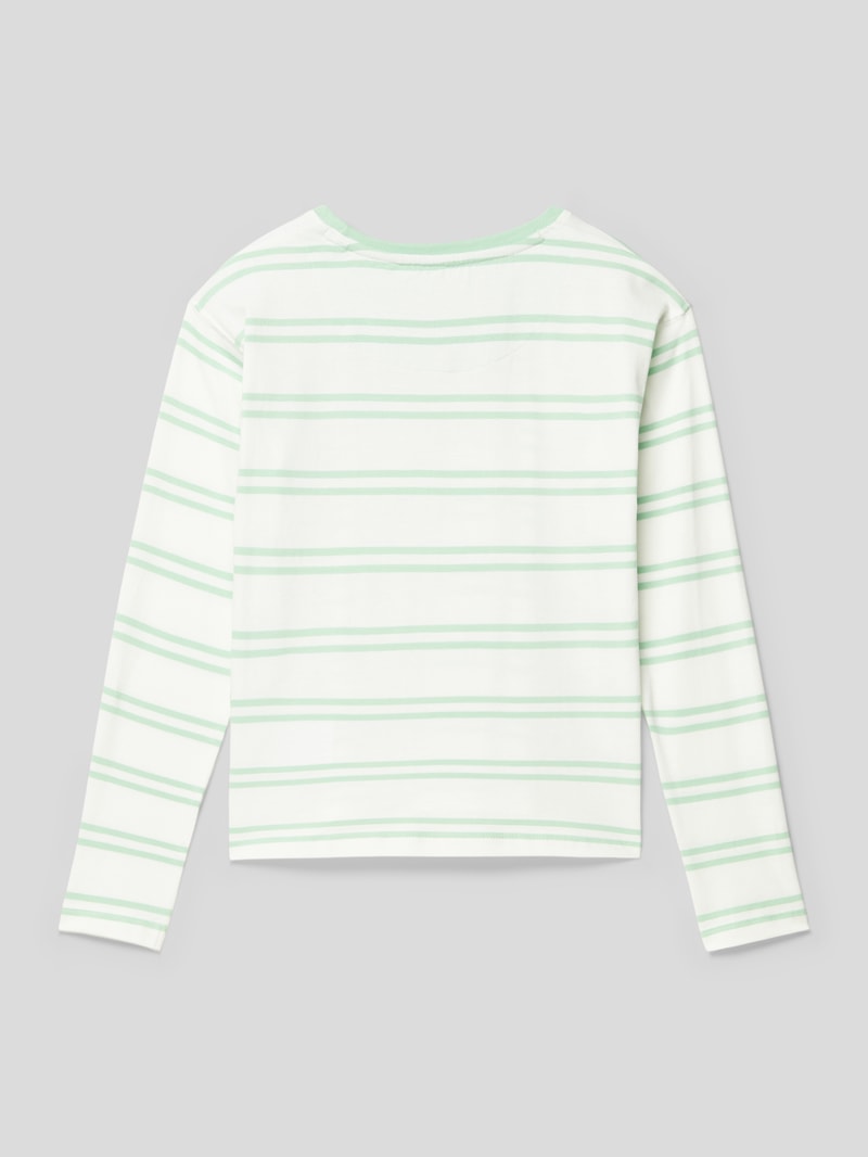 Longsleeve mit Streifenmuster in grün