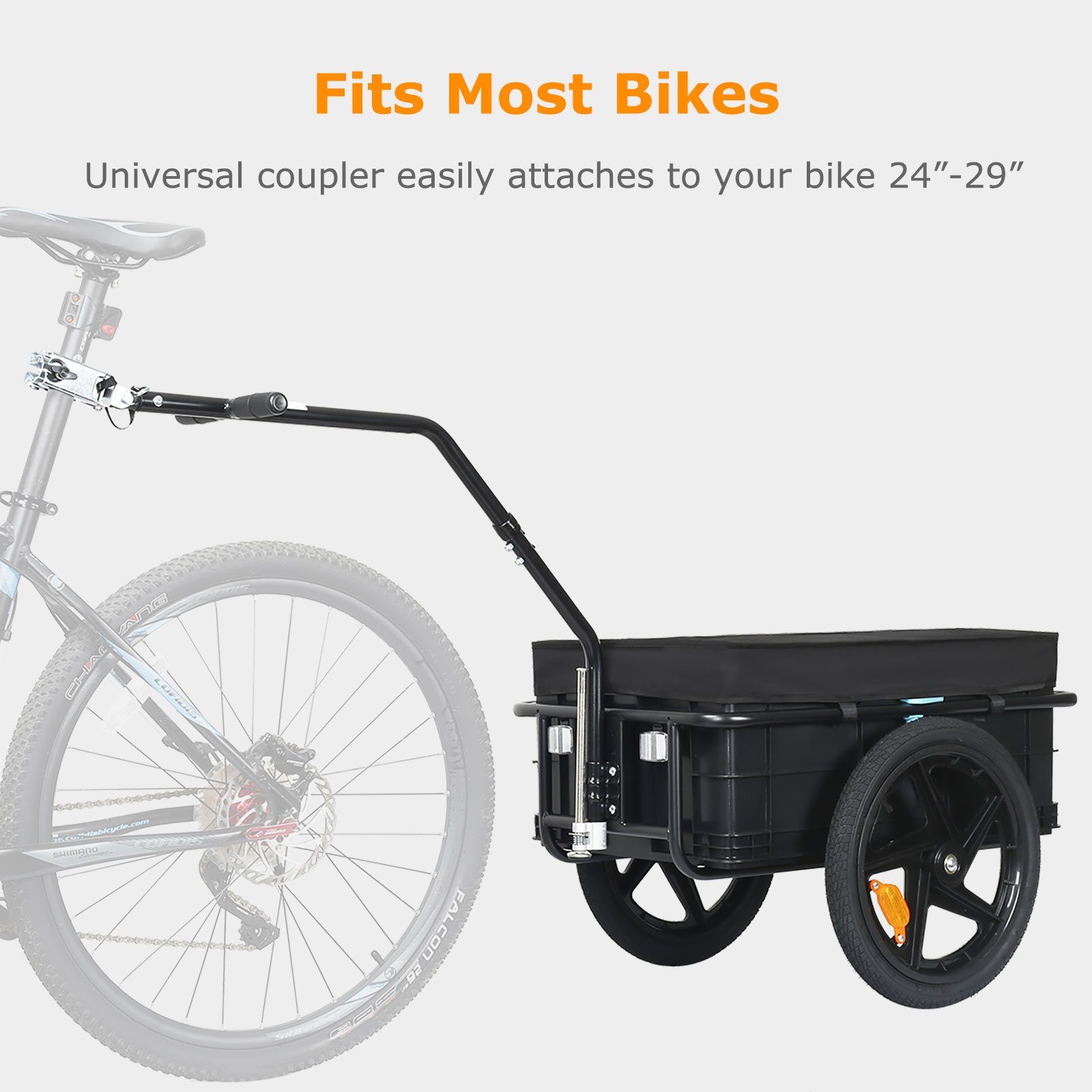 TIGGO Fahrradlastenanhänger Tiggo 75L Lastenanhänger & Handwagen XL Fahrradanhänger Hochdeichsel