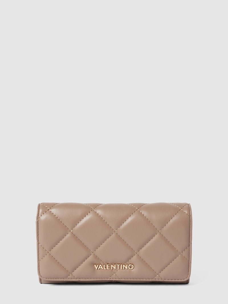 Portemonnaie mit Steppnähten Modell 'OCARINA' in taupe