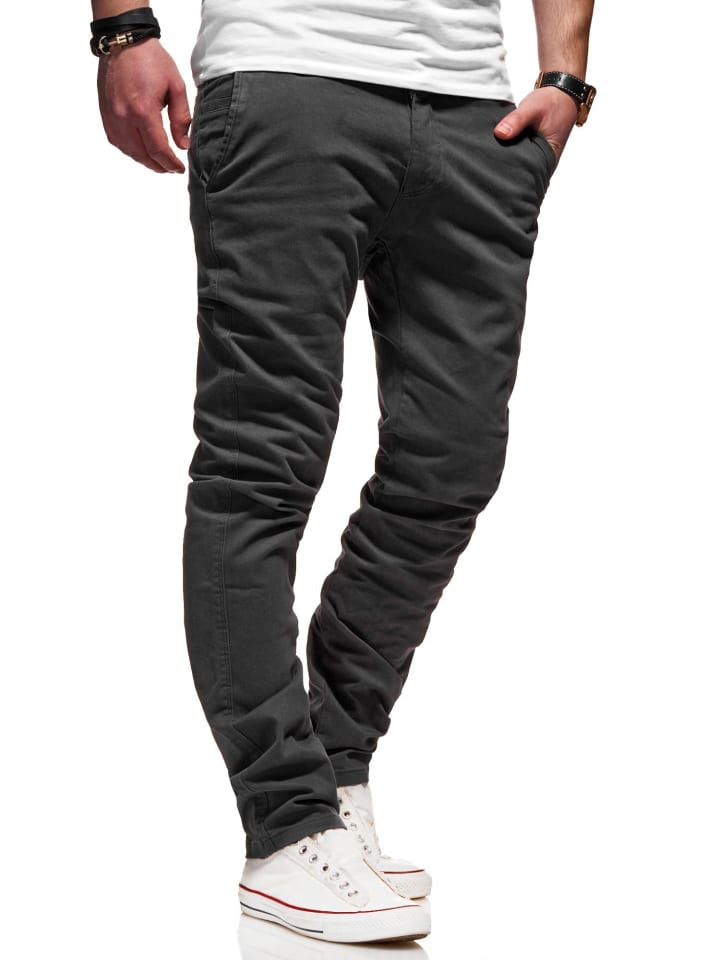 behype Chinohose Heritage in dunkelgrau günstig kaufen