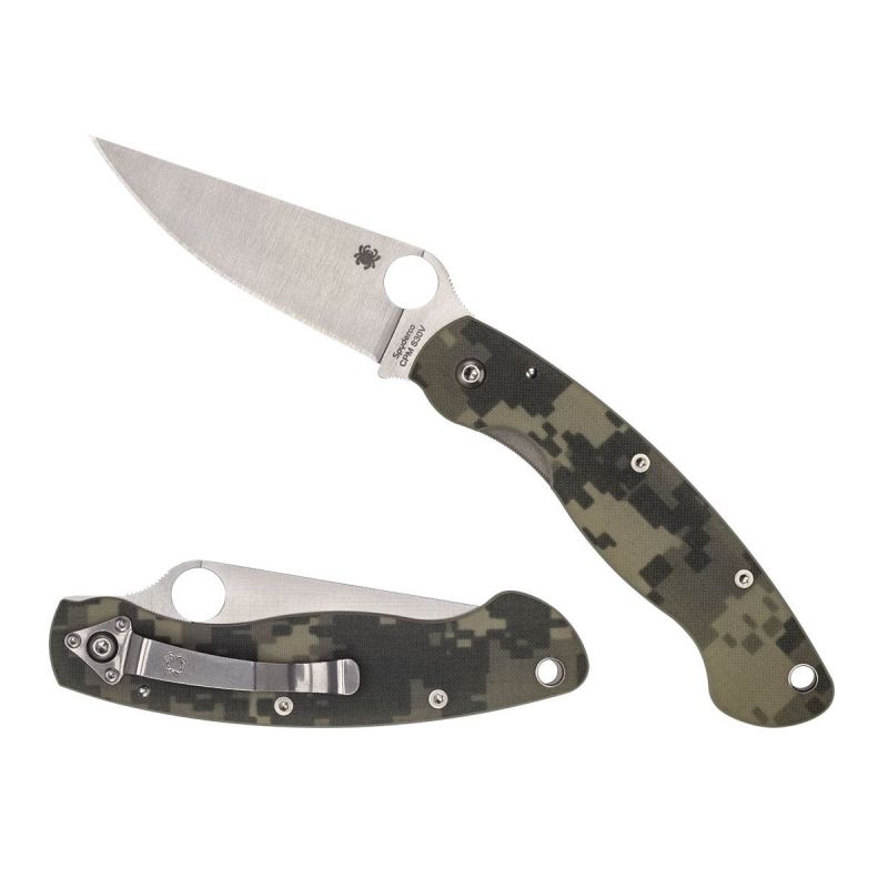 Spyderco Military G-10 Camo Plain C36GPCMO
