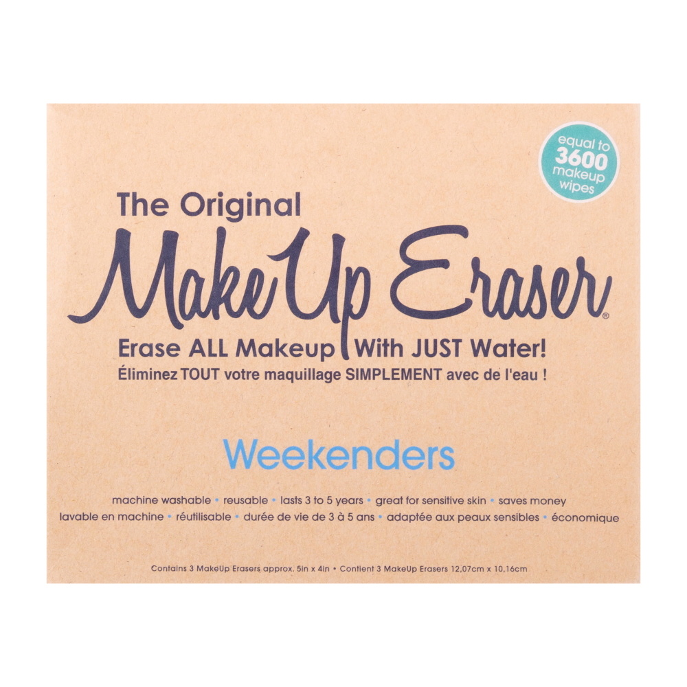 MakeUp Eraser Weekenders 3 pcs blue set Serviette démaquillante réutilisable
