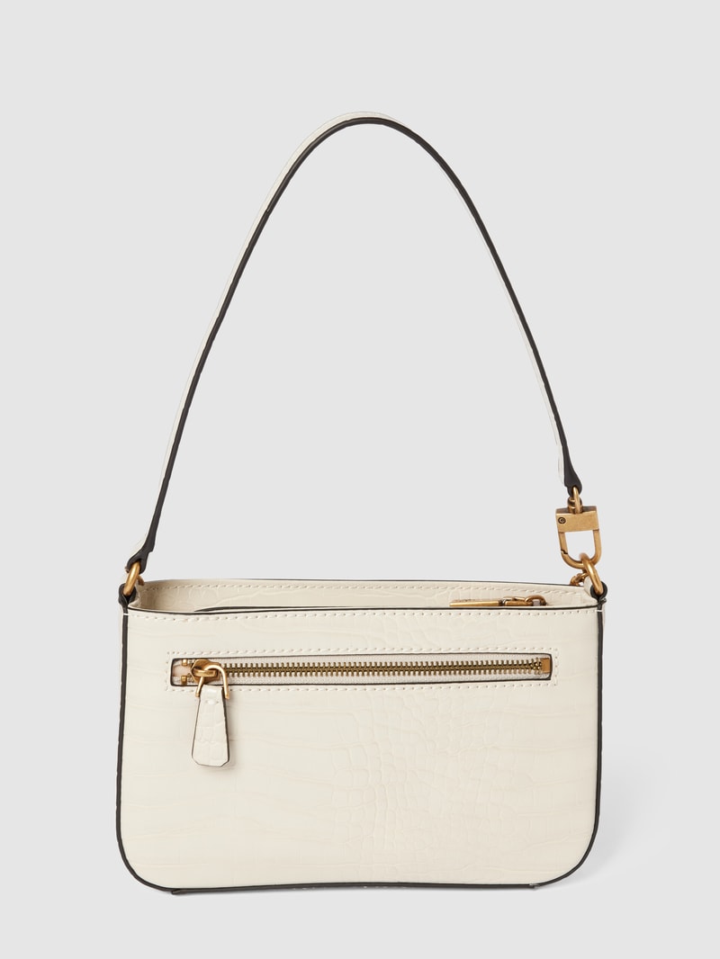 Handtasche mit Label-Applikation Modell 'KATEY' in ecru