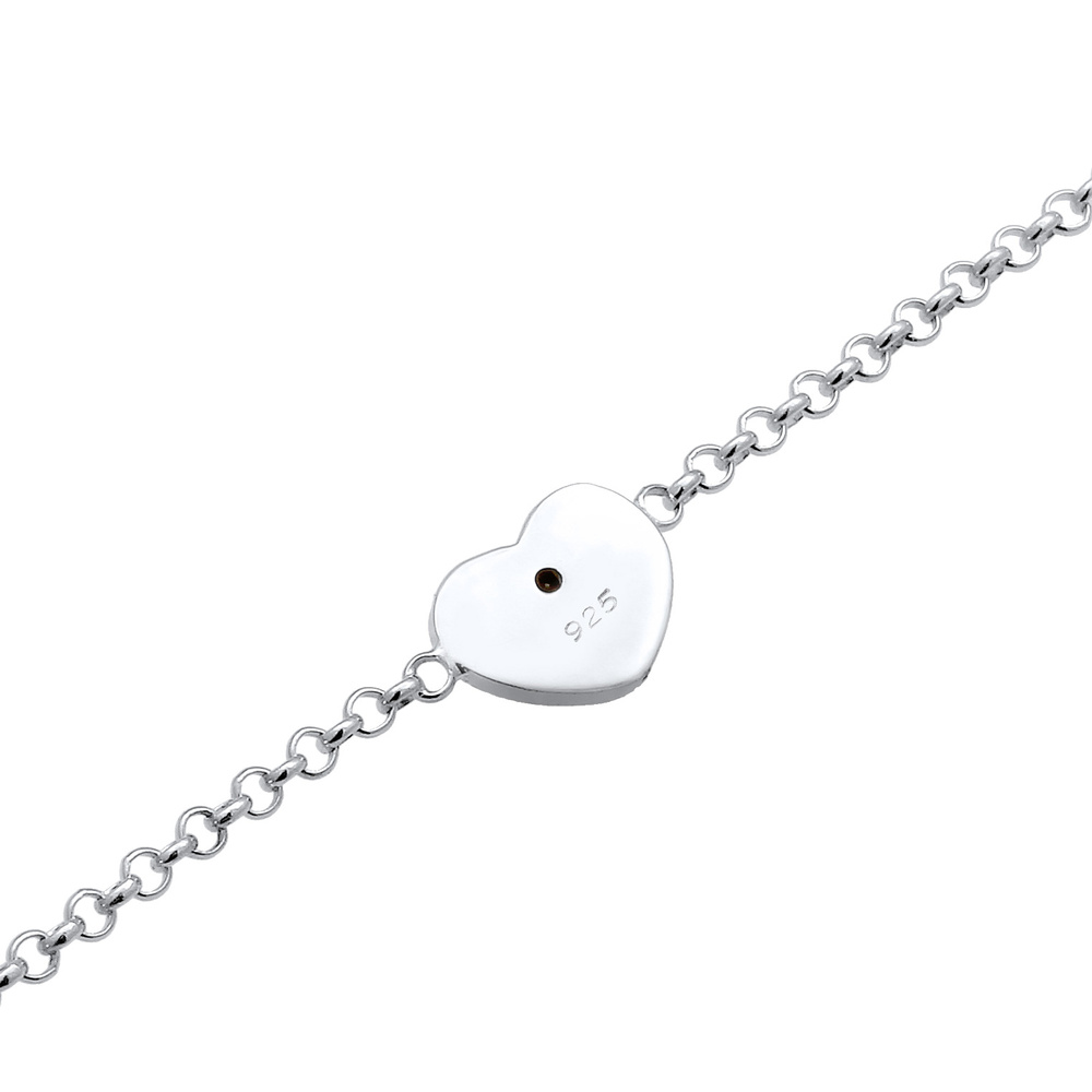 Elli Elli Bracelet Coeur avec Cristaux Bracelet Enfants- (925/1000) Argent Bracelet