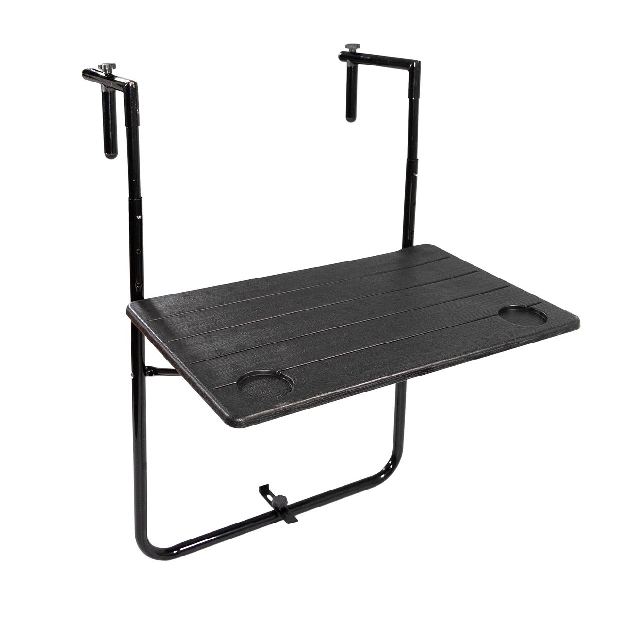 Lemodo Balkonhängetisch klappbar, Balkontisch höhenverstellbar, Hängetisch 60 x 35 cm