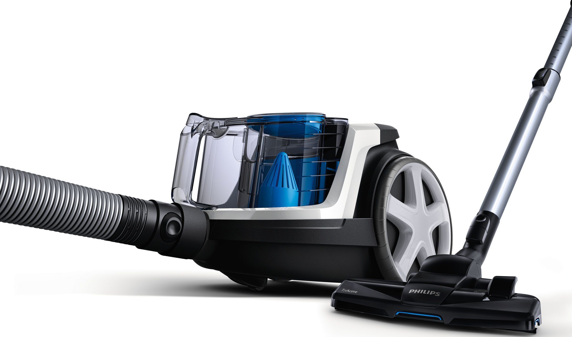 Philips Bodenstaubsauger FC9332/09, 900 W, beutellos, mit 1,5 l Fassungsvermögen und Tri-Active-Düse