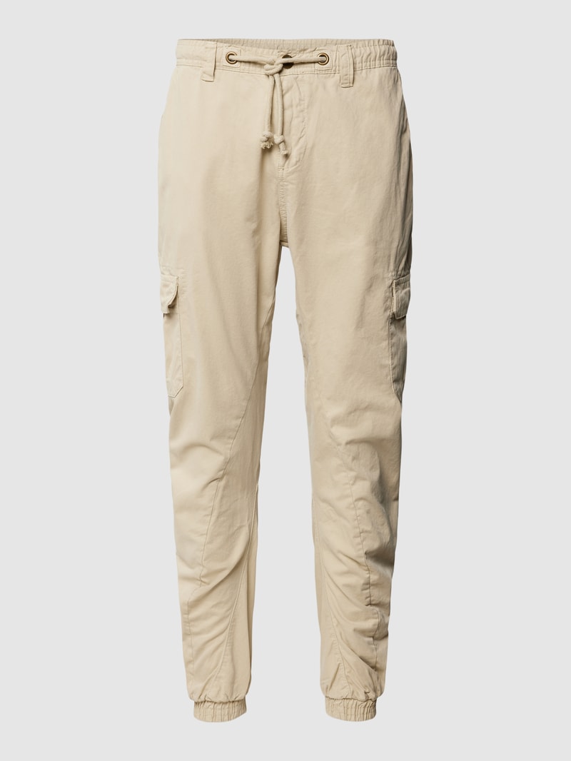 Cargohose im Crinkle-Design in beige