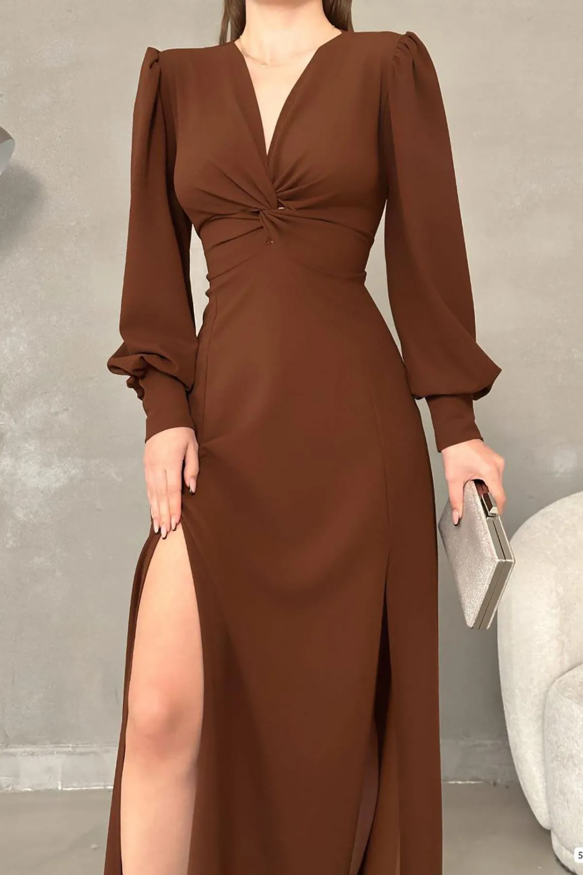 Deafox  Kleid - Braun - A-Linie
