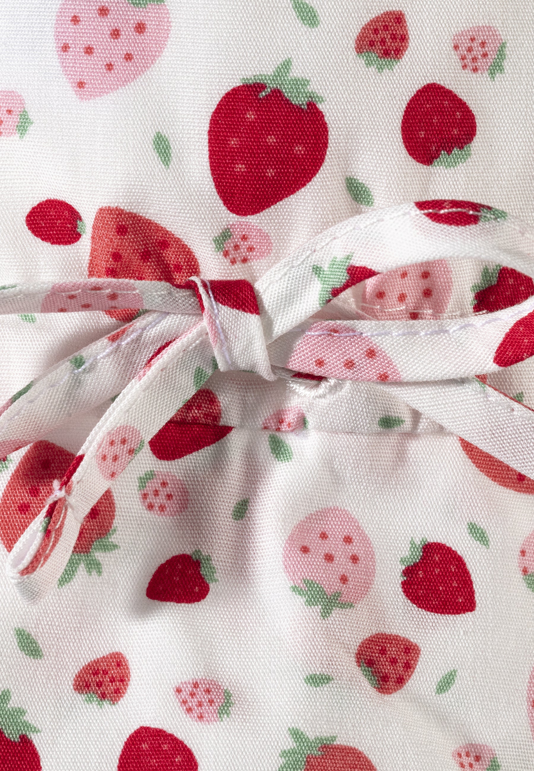 Kinderhut bedruckt mit Erdbeeren in ecru