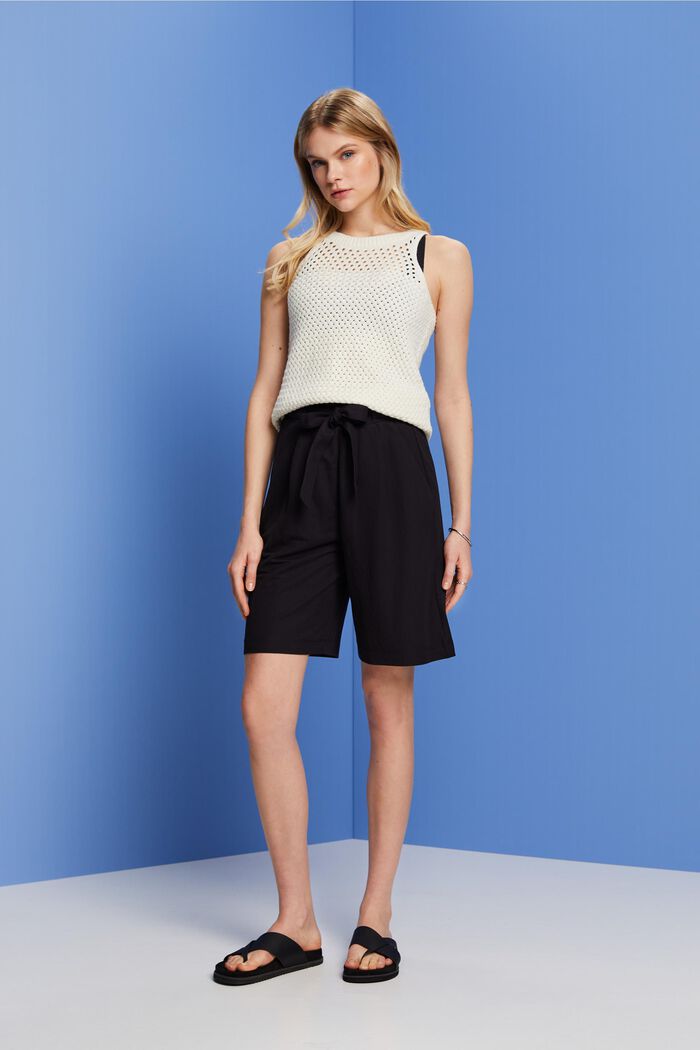 Pull-on Bermudashorts mit Bindegürtel