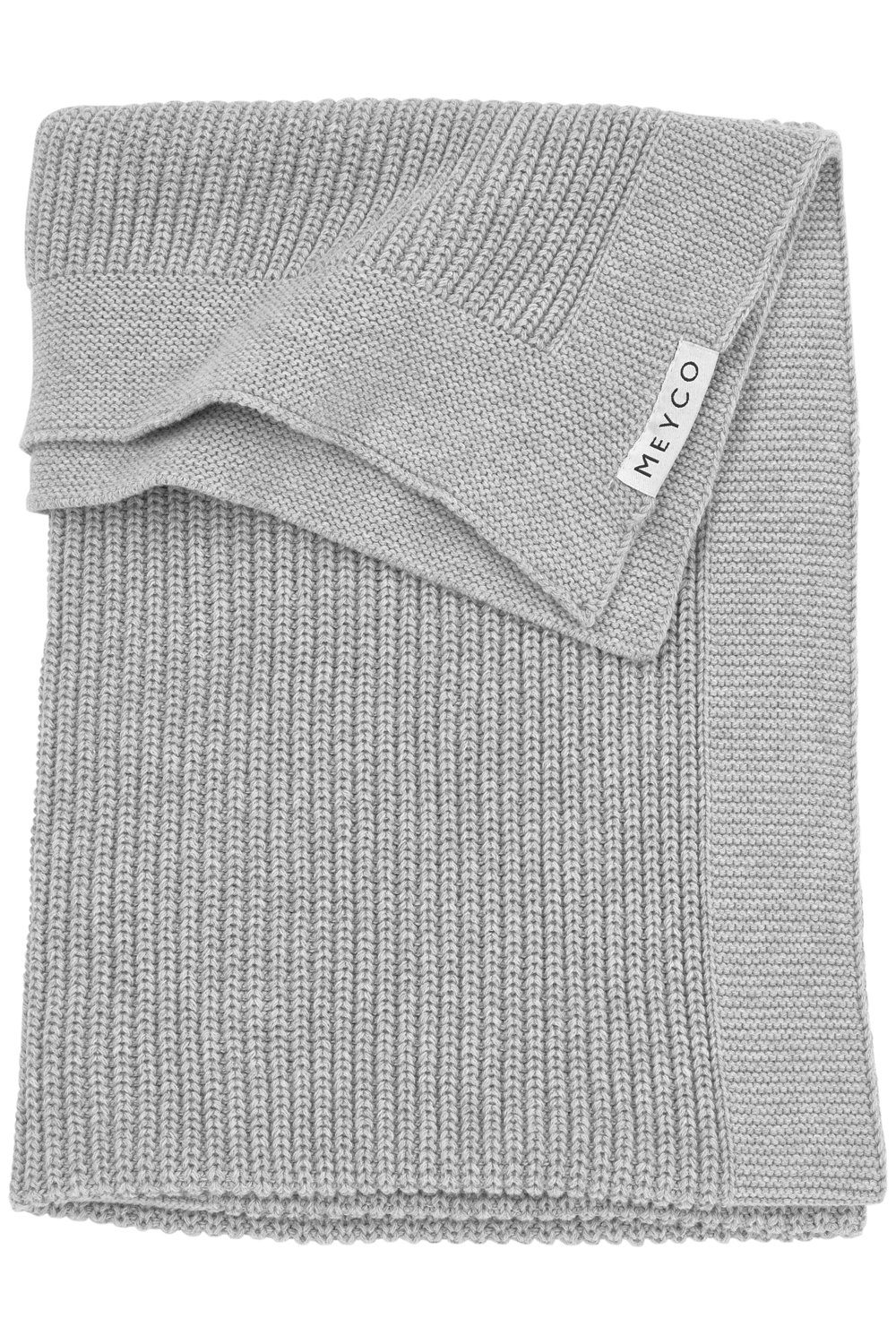 Babydecke Rib Grey Melange, Meyco Baby, 75x100cm