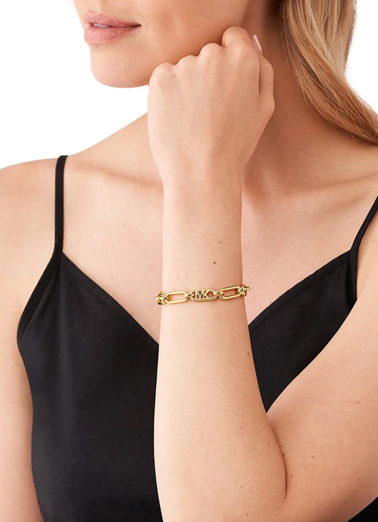 Bracciale a maglie placcato oro Michael Kors MKJ828500710