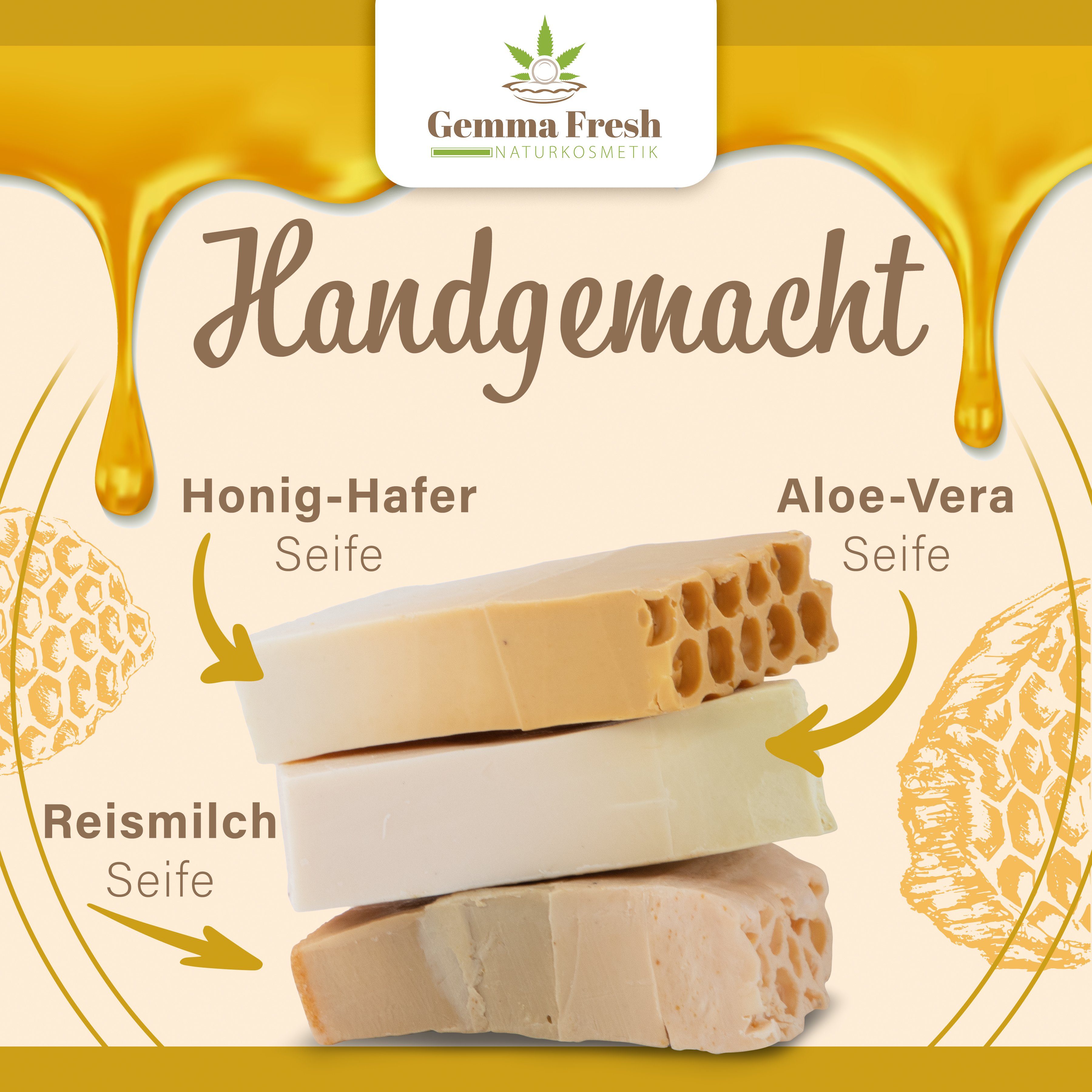 Gemma Fresh Gesichtspflege-Set Badeset Box, 4-tlg., Naturkosmetik