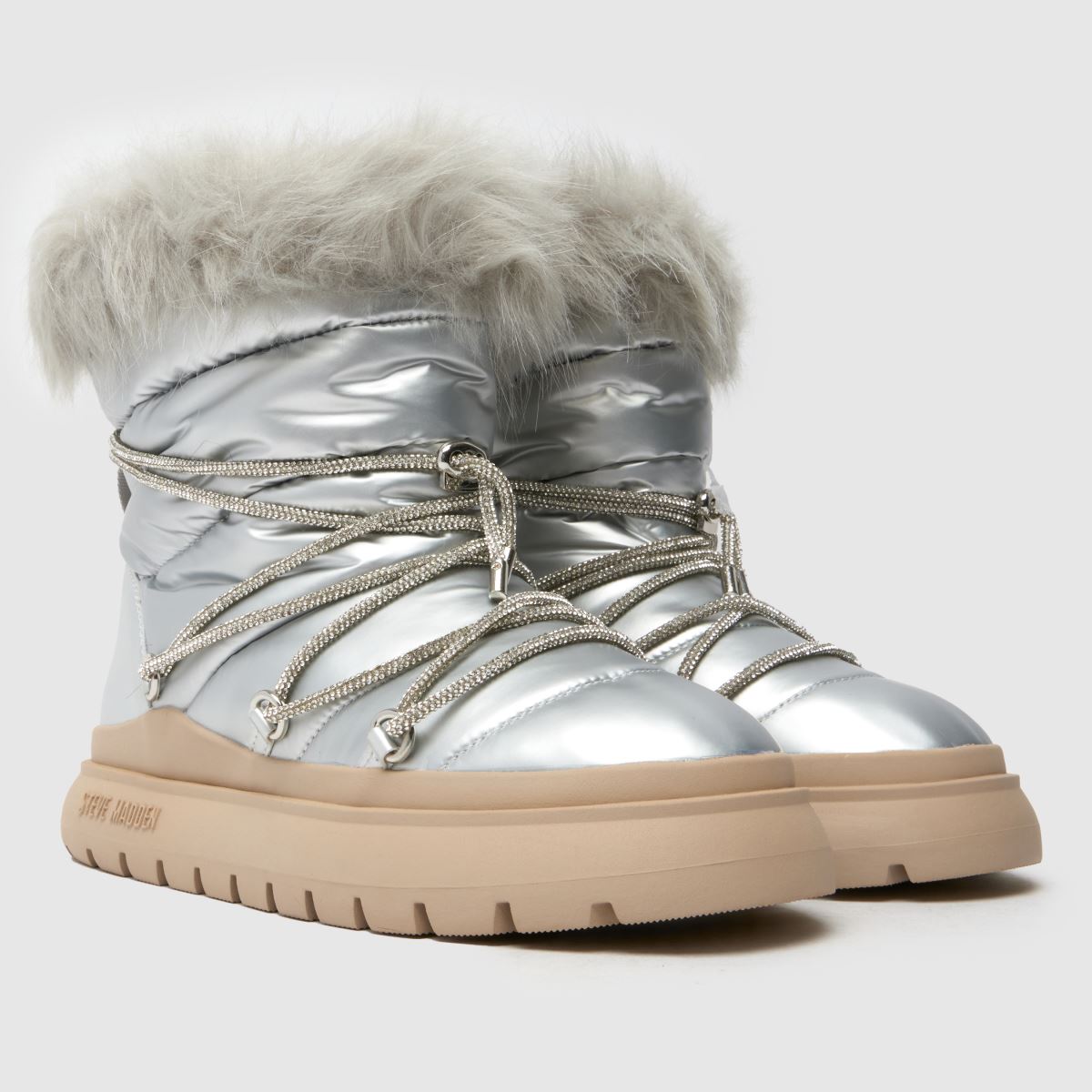 Steve Madden – Silverfärgade ice-storm-stövlar
