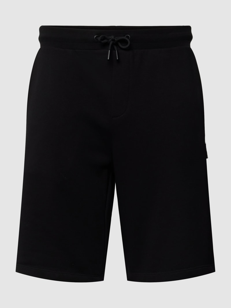 Bermudas mit elastischem Bund in schwarz