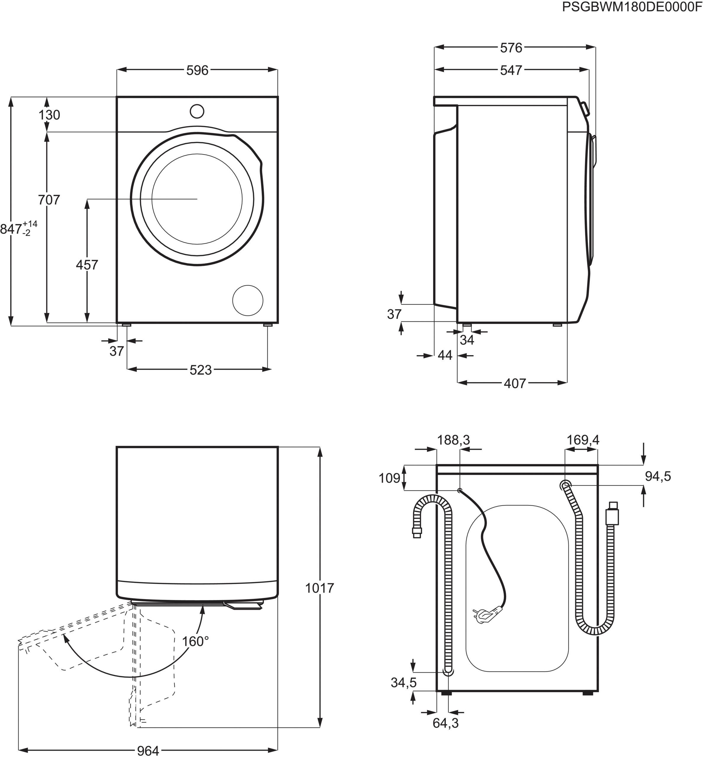 AEG Waschtrockner L7WBA60680, 8 kg, 5 kg, 1600 U/min, ProSteam - Dampf-Programm für 96 % weniger Wasserverbrauch