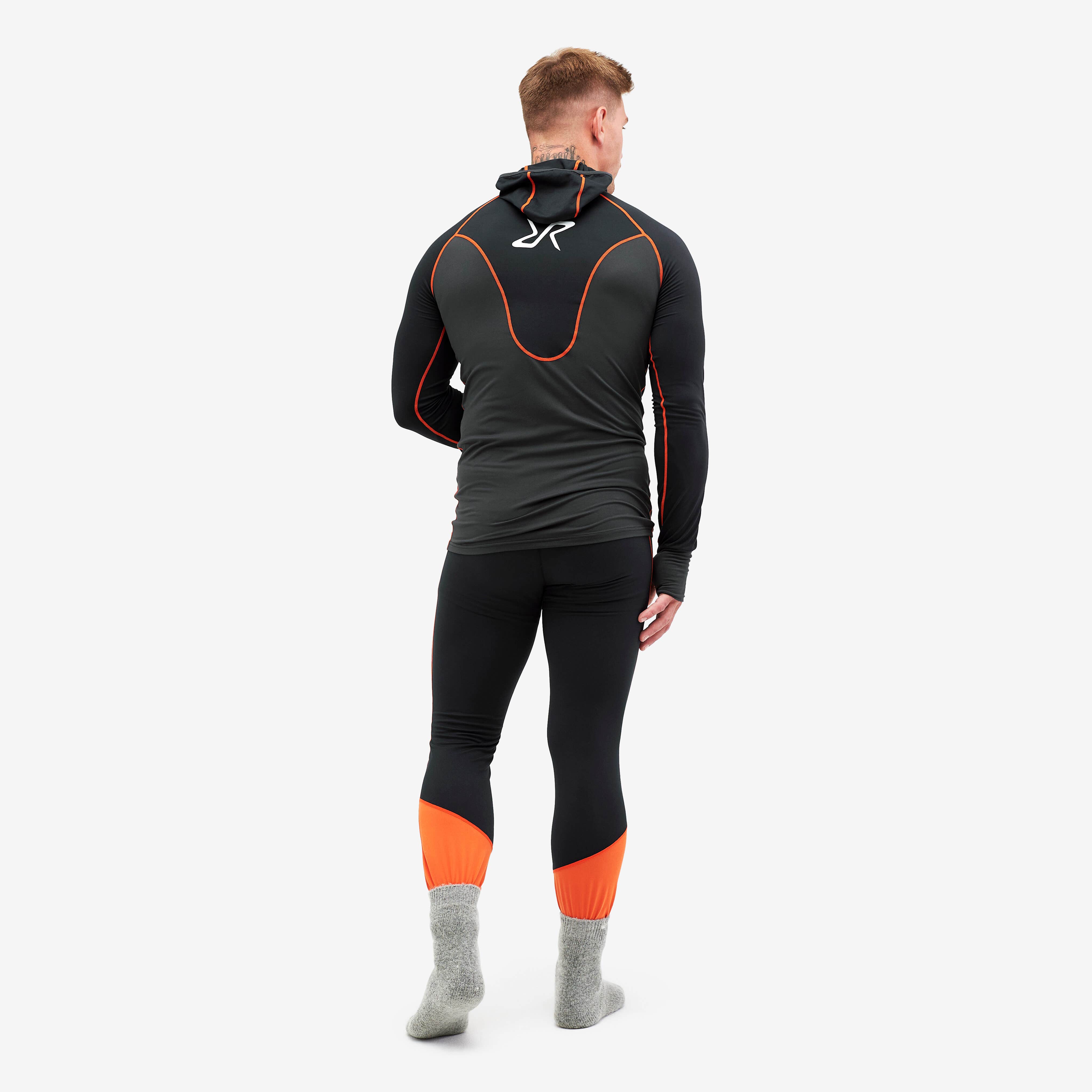 Sneaky Balaclava Base Layer Set Homme Black/Flame