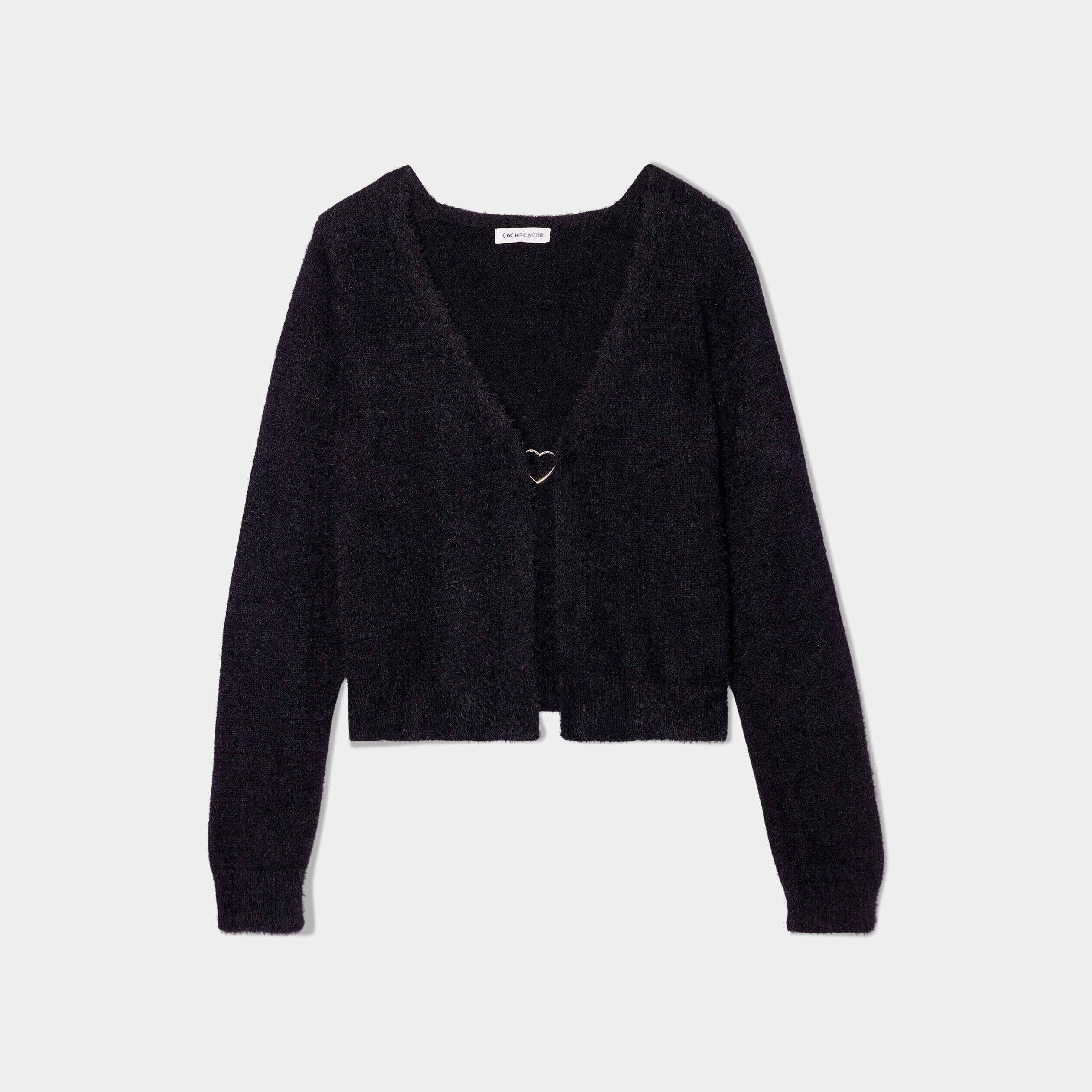 Gilet manches longues noir femme | Cache Cache