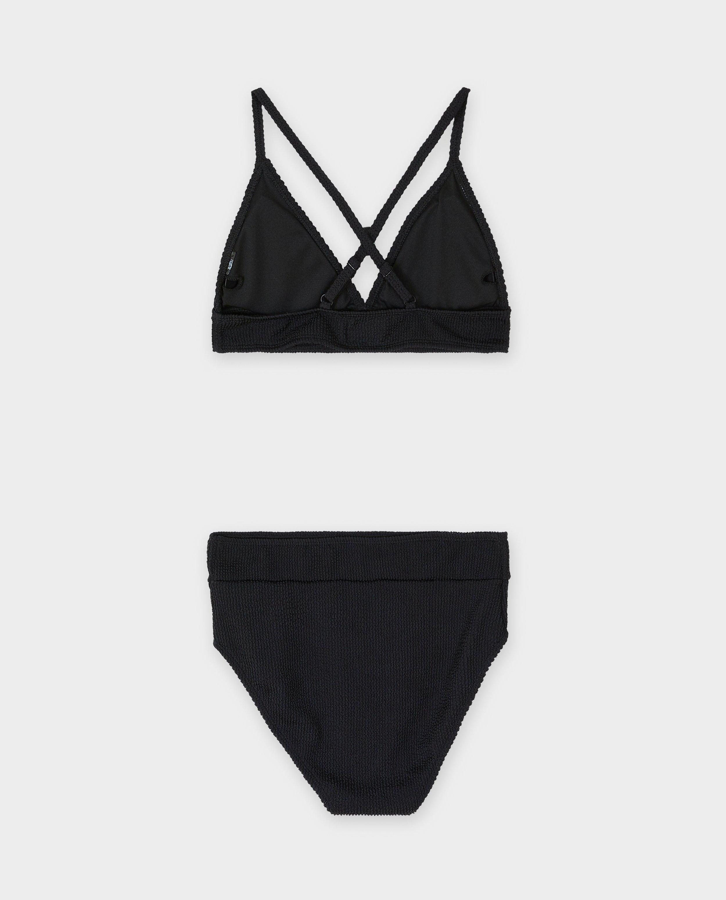 Bikini texturat, model groggy, XXS-L, negru