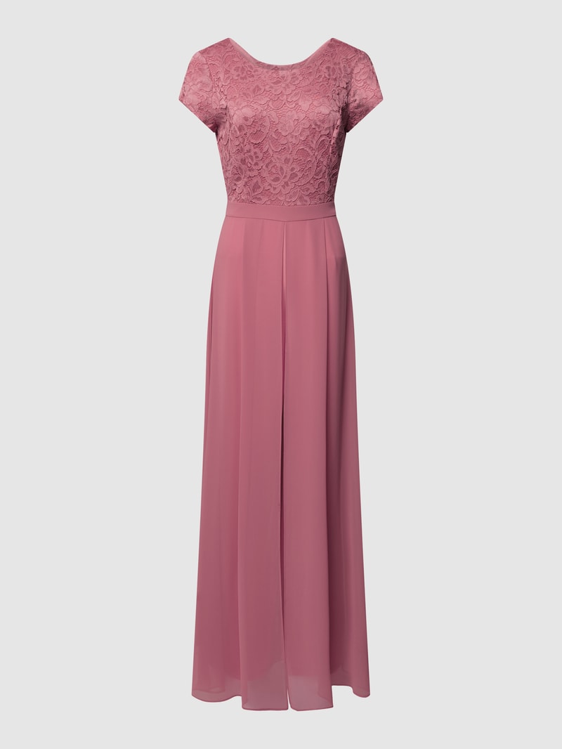Jumpsuit mit floralem Strukturmuster in koralle