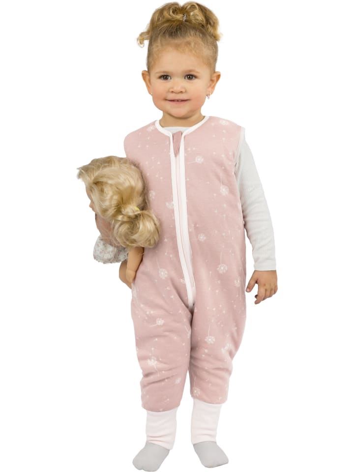 normani Baby Schlafsack mit Füßen aus Bio-Baumwolle Nanao in Rosa günstig kaufen