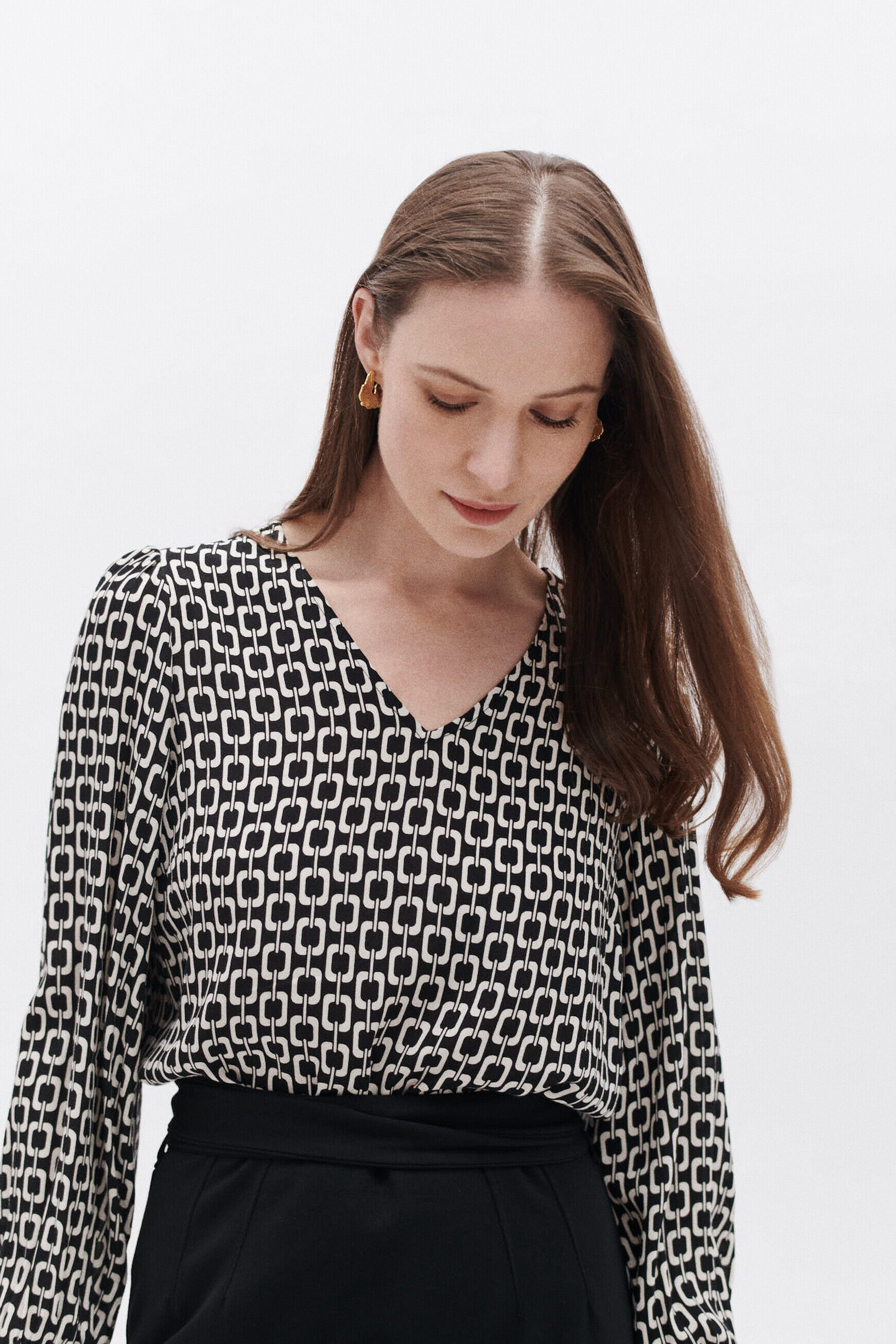 Blouse cara noir femme