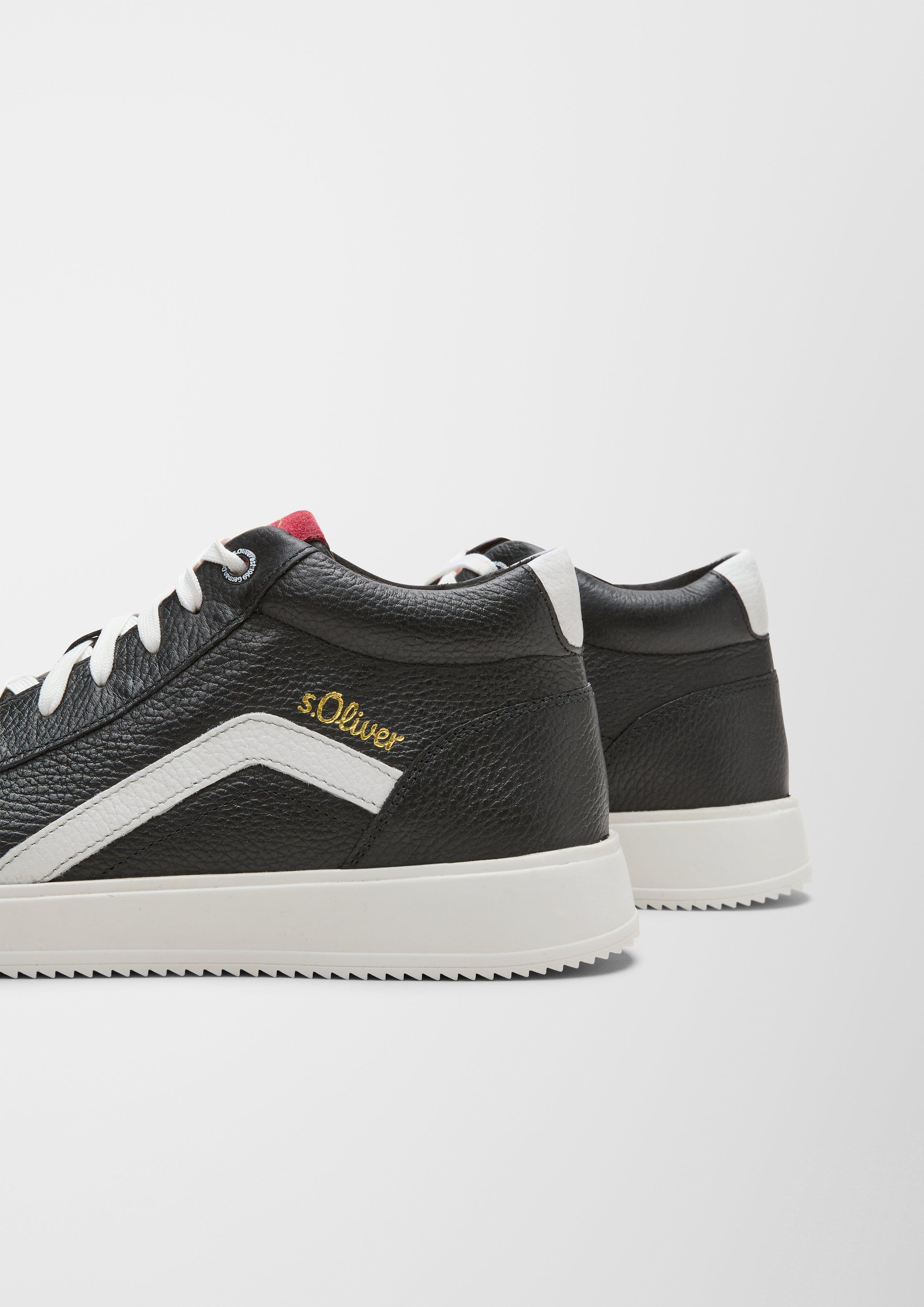 Leder-Sneaker mit Kontrast-Details  6007269-098