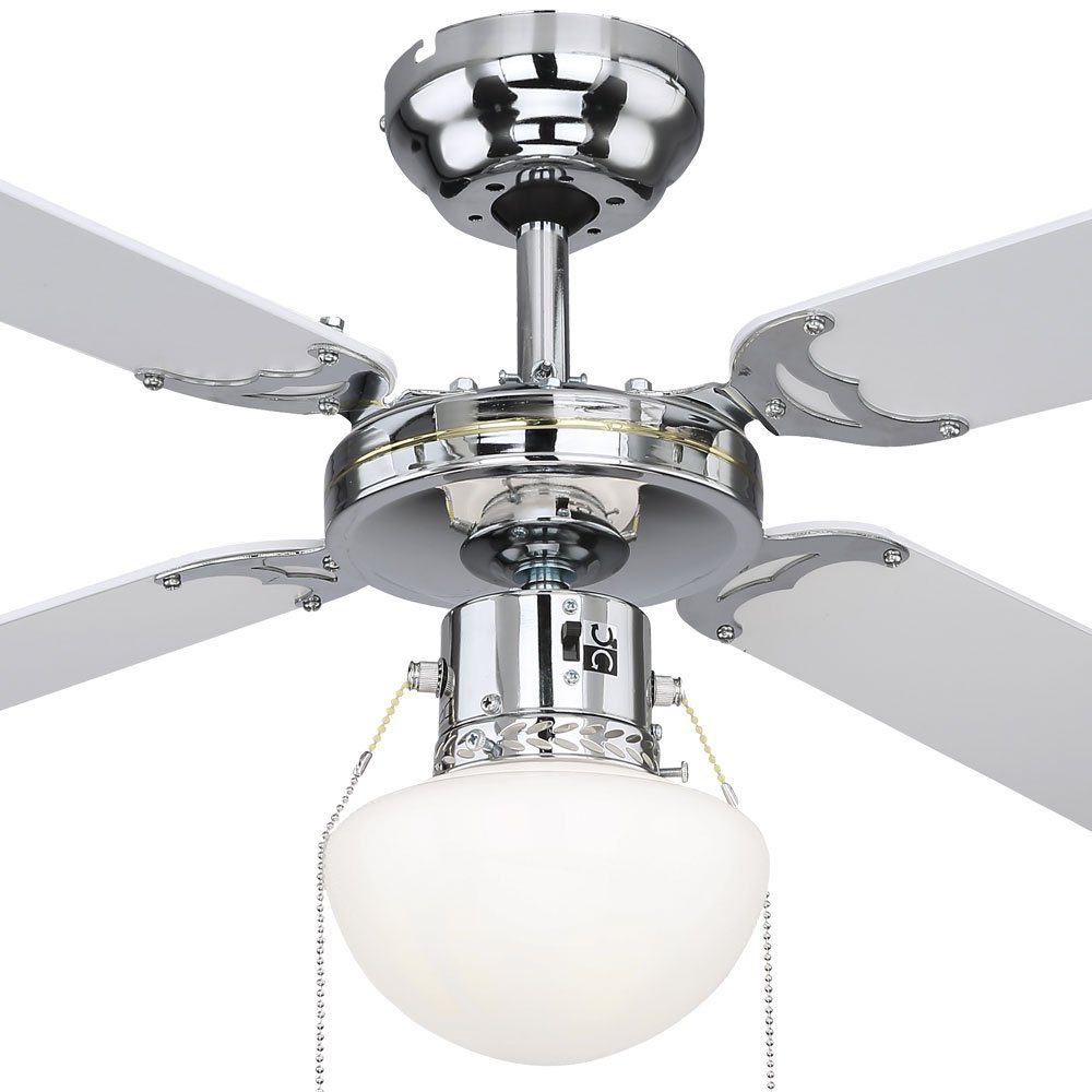 etc-shop Deckenventilator, Deckenventilator mit Licht Ventilator mit Beleuchtung Deckenlampe