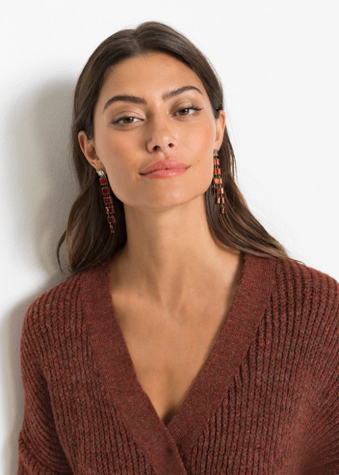 Oversized-Pullover in Wickeloptik