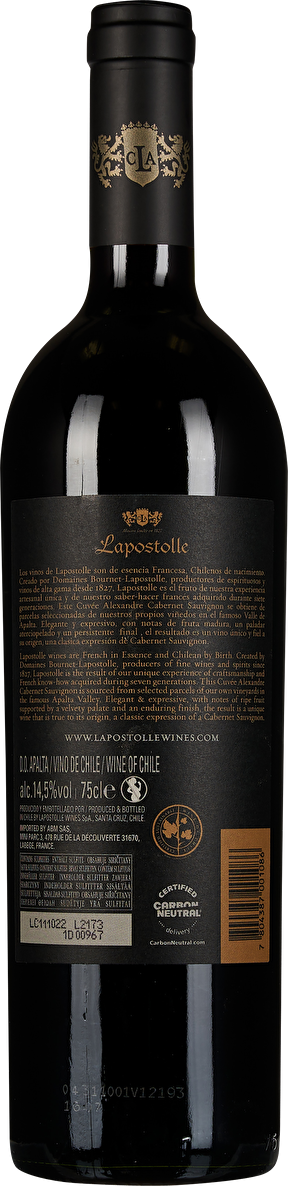 Lapostolle Cabernet Sauvignon Cuvée Alexandre Valle de Apalta 2021