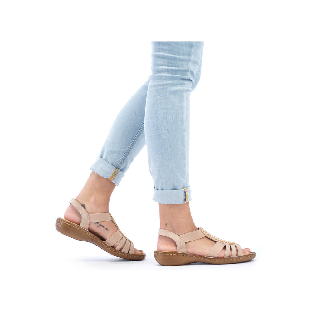 Rieker Damen Riemchensandalen zartrosa