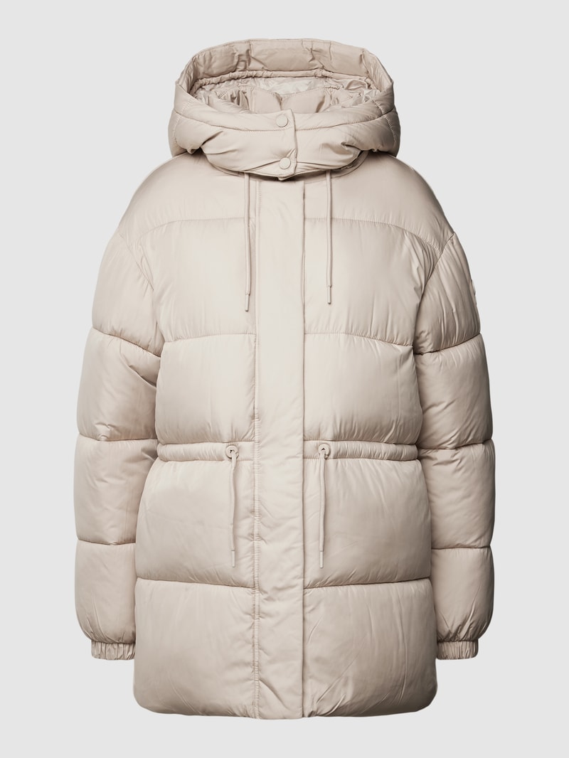 Steppjacke mit Kapuze in beige