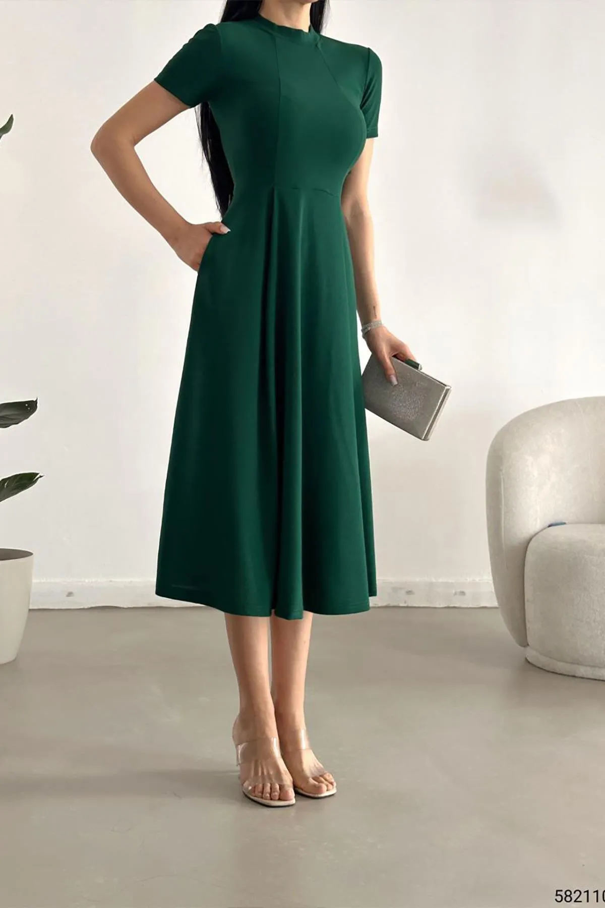 Deafox  Kleid - Grün - A-Linie