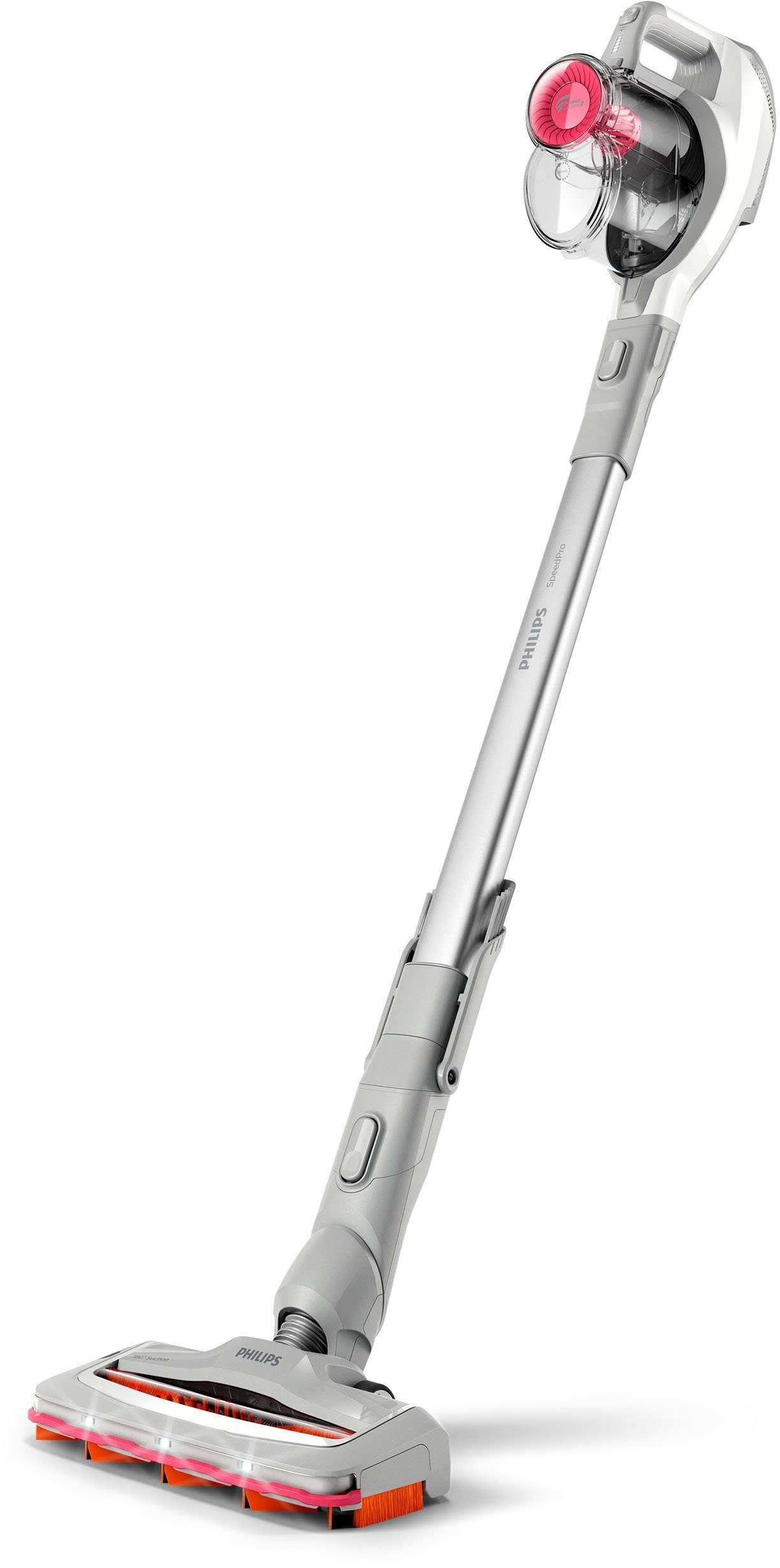 Philips Akku-Stielstaubsauger FC6723/01 SpeedPro, beutellos, 180°-Saugdüse, 30 Min. Akkulaufzeit, weiß