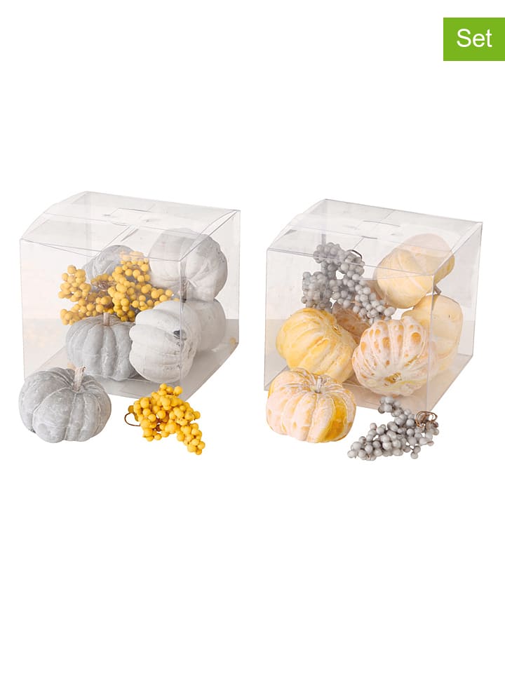 Boltze 18er-Set: Dekofiguren in Grau/ Gelb - (B)6 x (H)7 cm günstig kaufen onesize